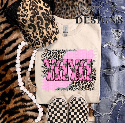 Yaya Pink Leopard Stars Digital Download