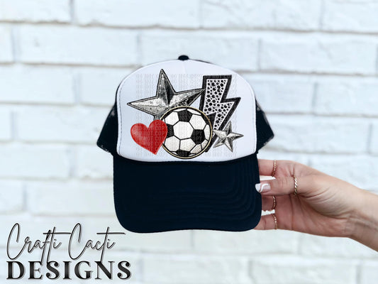 Soccer Hat Patch Digital Download