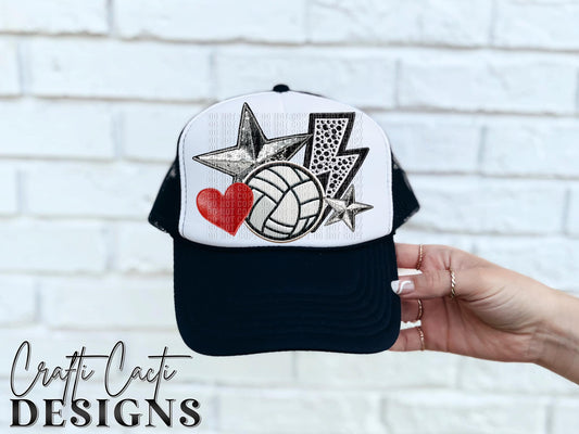 Volleyball Hat Patch Digital Download