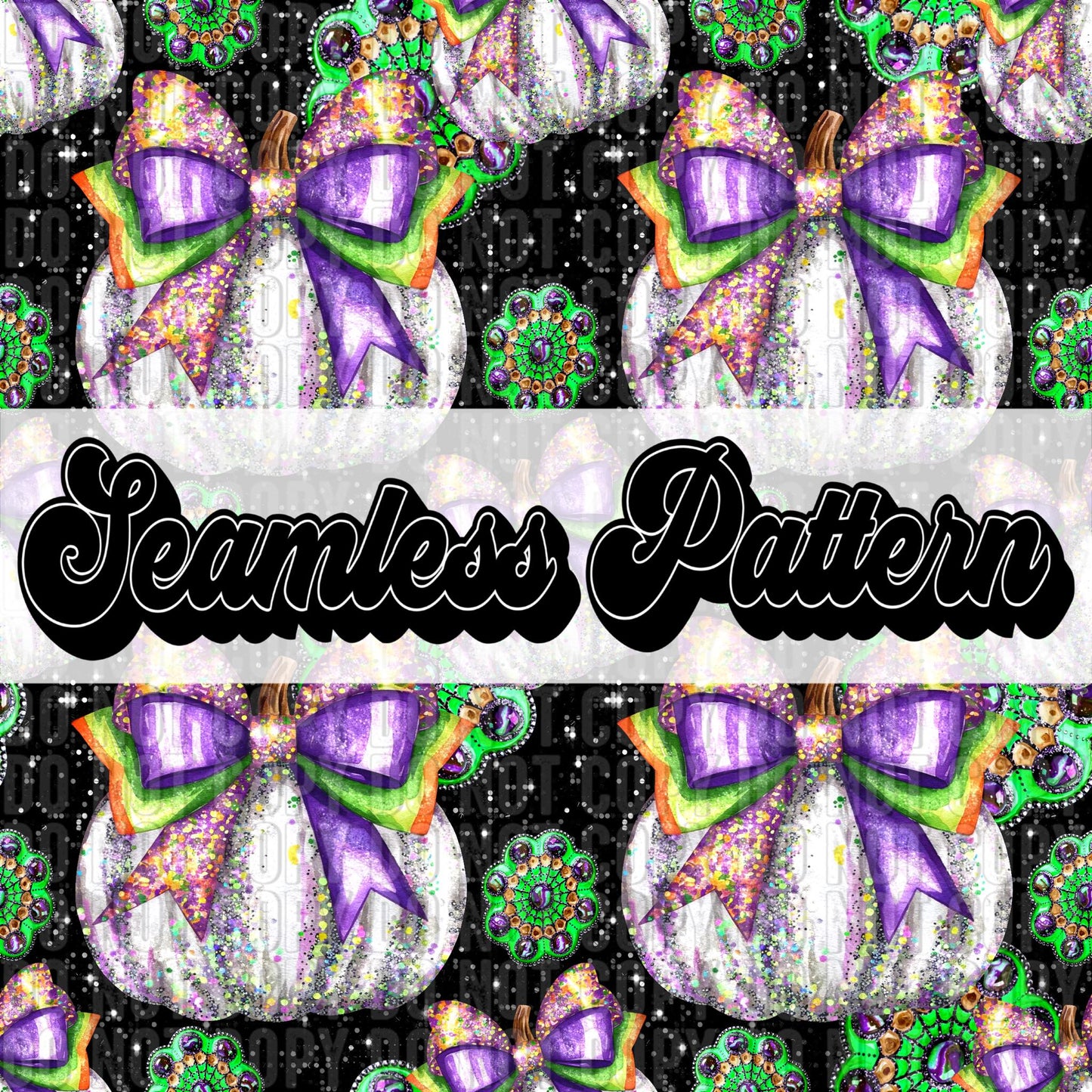 Concho, Pumpkins, and Bow Seamless Digital Download