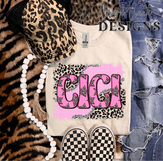 Cici Pink Leopard Stars Digital Download