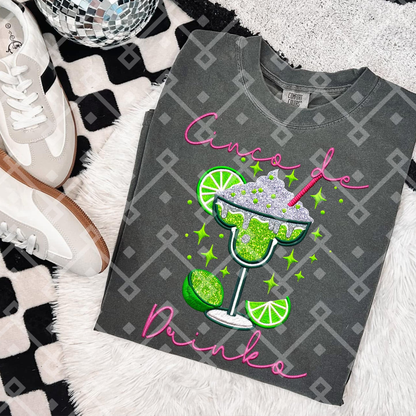 Cinco De Drinko - Both Pink & White Font Included - Digital Download