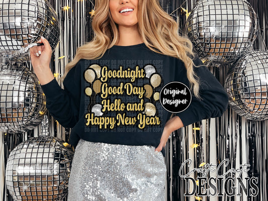 Goodnight Good Day Hello and Happy New Year Digital Download