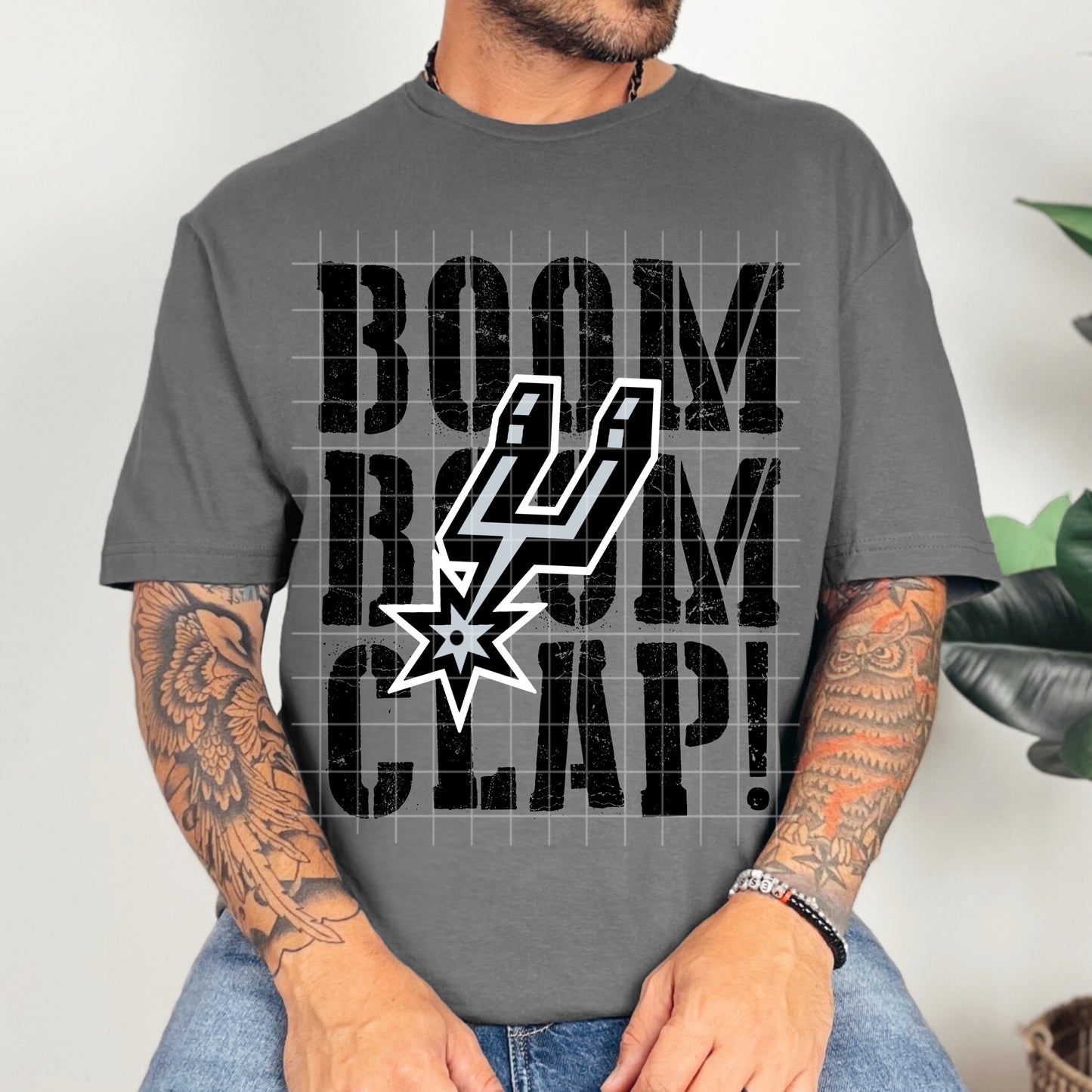 Boom Boom Clap SA Spurs (Black and White Fonts) - Facebook Exclusive Digital Download