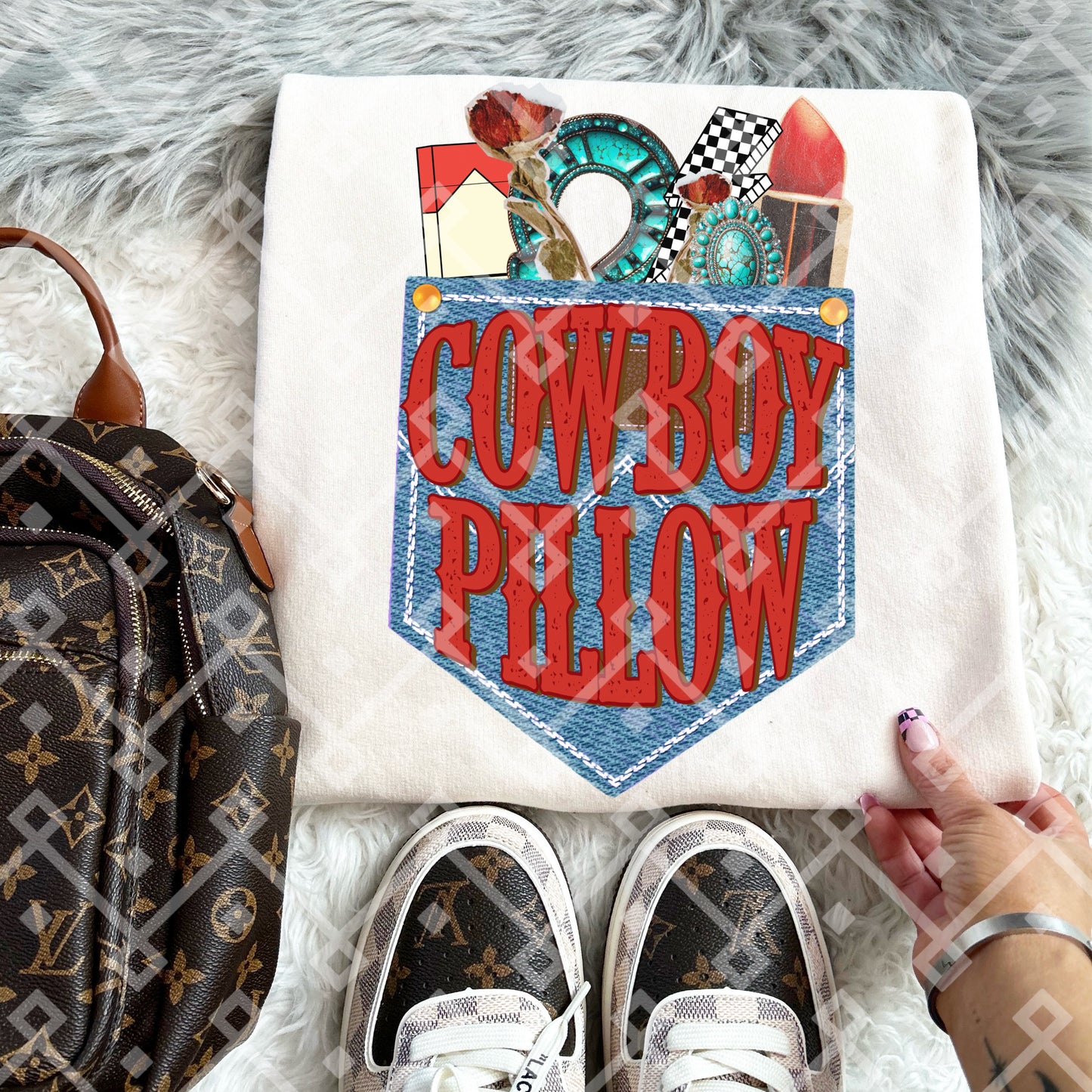 Cowboy Pillow Digital Download