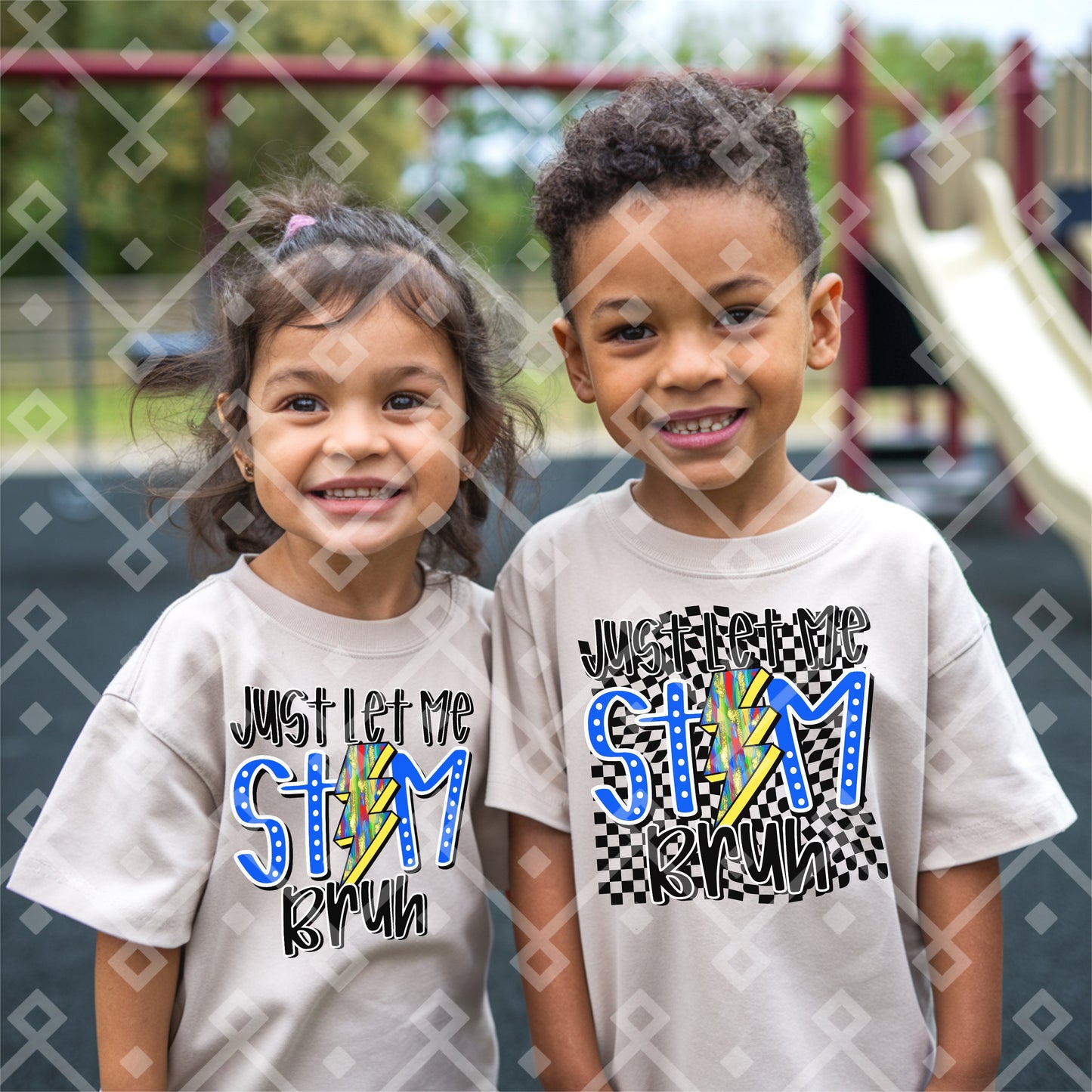 Just Let Me Stim - With Checkered and Without Included - Digital Download