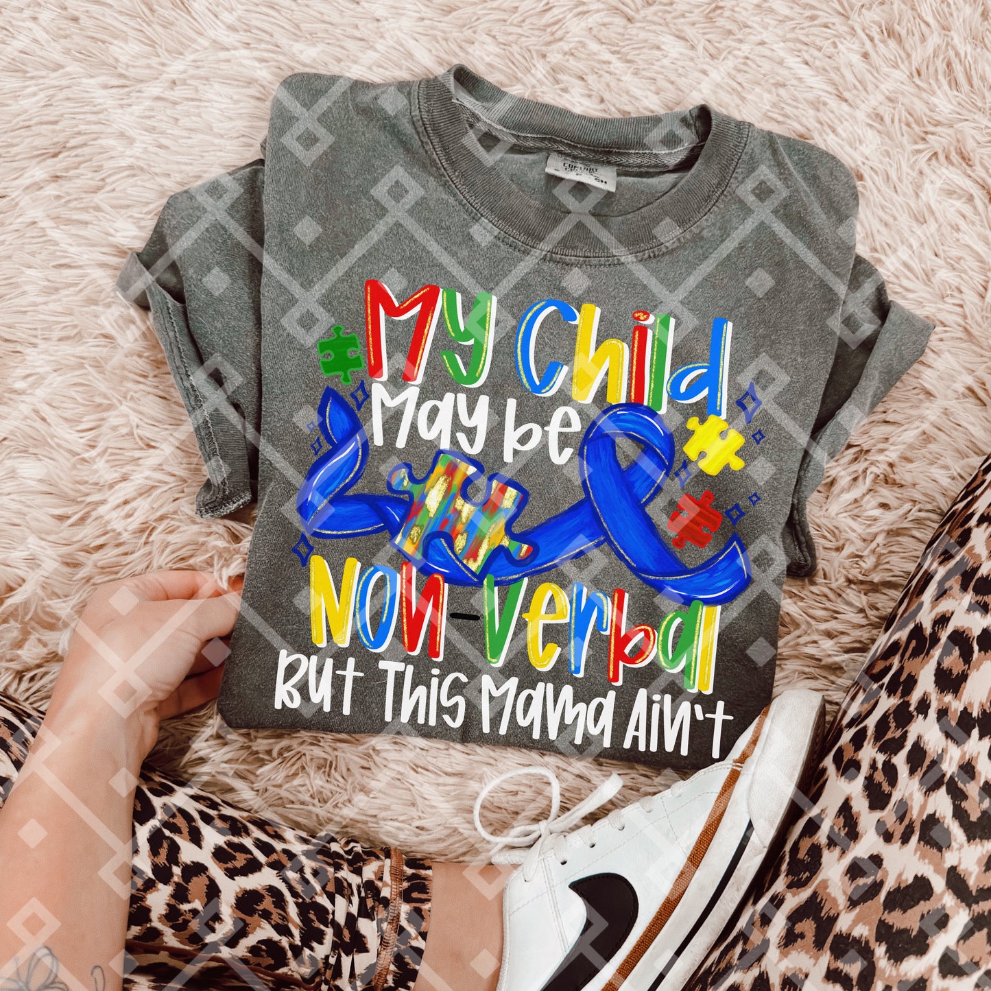 My Child May Be Non-Verbal But This Mama Ain’t - Puzzle Pieces - Digital Download