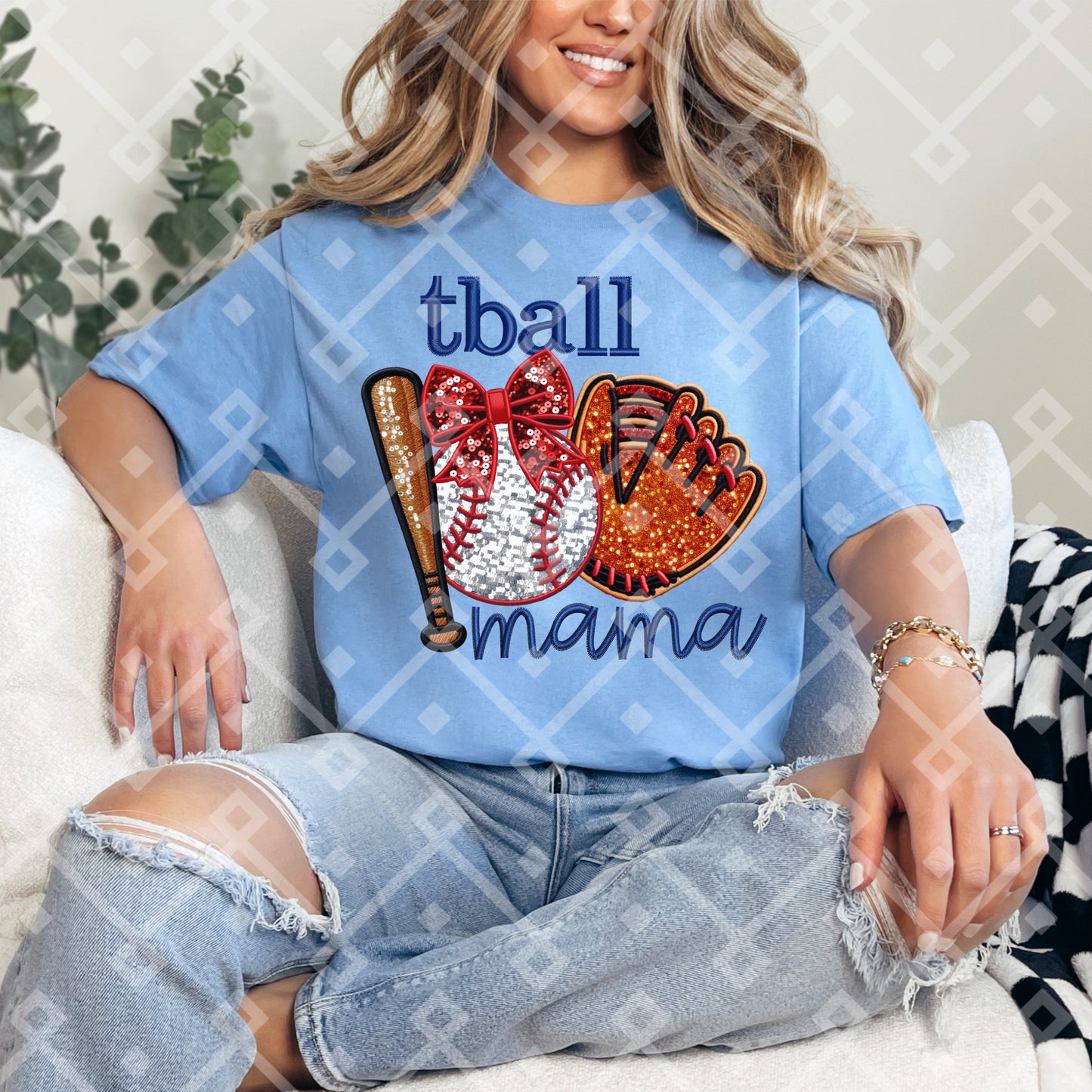 Tball Mama - Faux Embroidery Digital Download