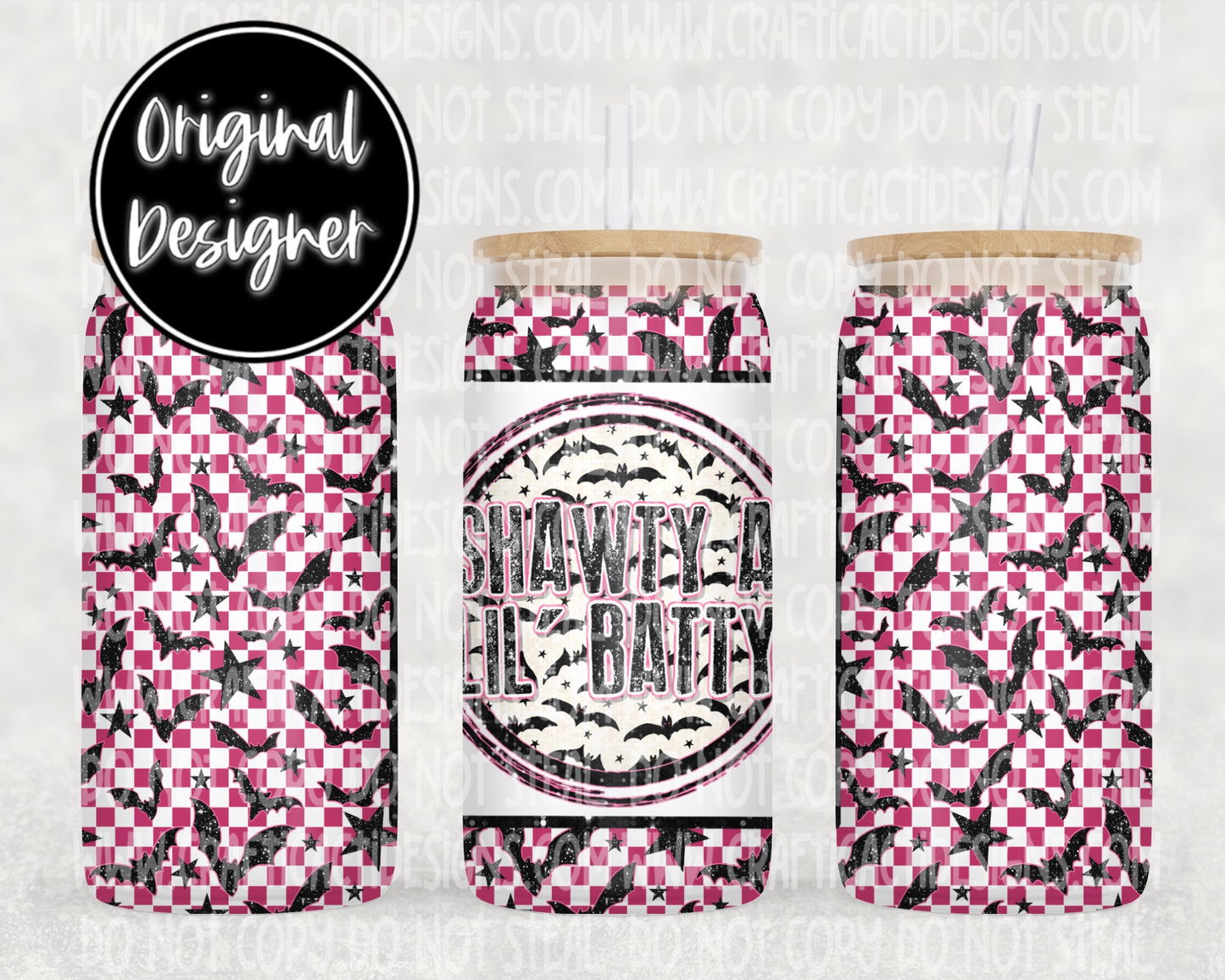 Shawty A Lil' Batty 16 oz Tumbler Wrap Digital Download