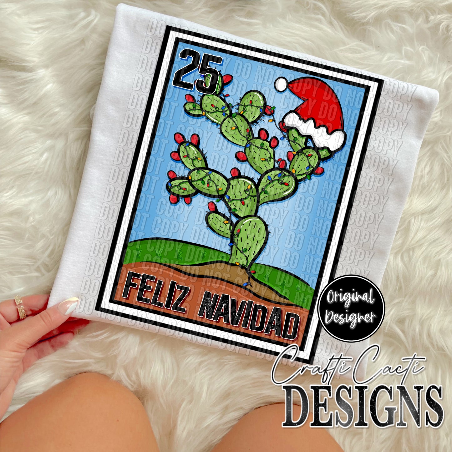 Feliz Navidad Loteria Card Digital Download