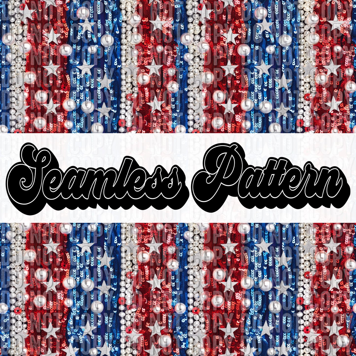 Patriotic Sequin Fringe Seamless 2 Digital Download