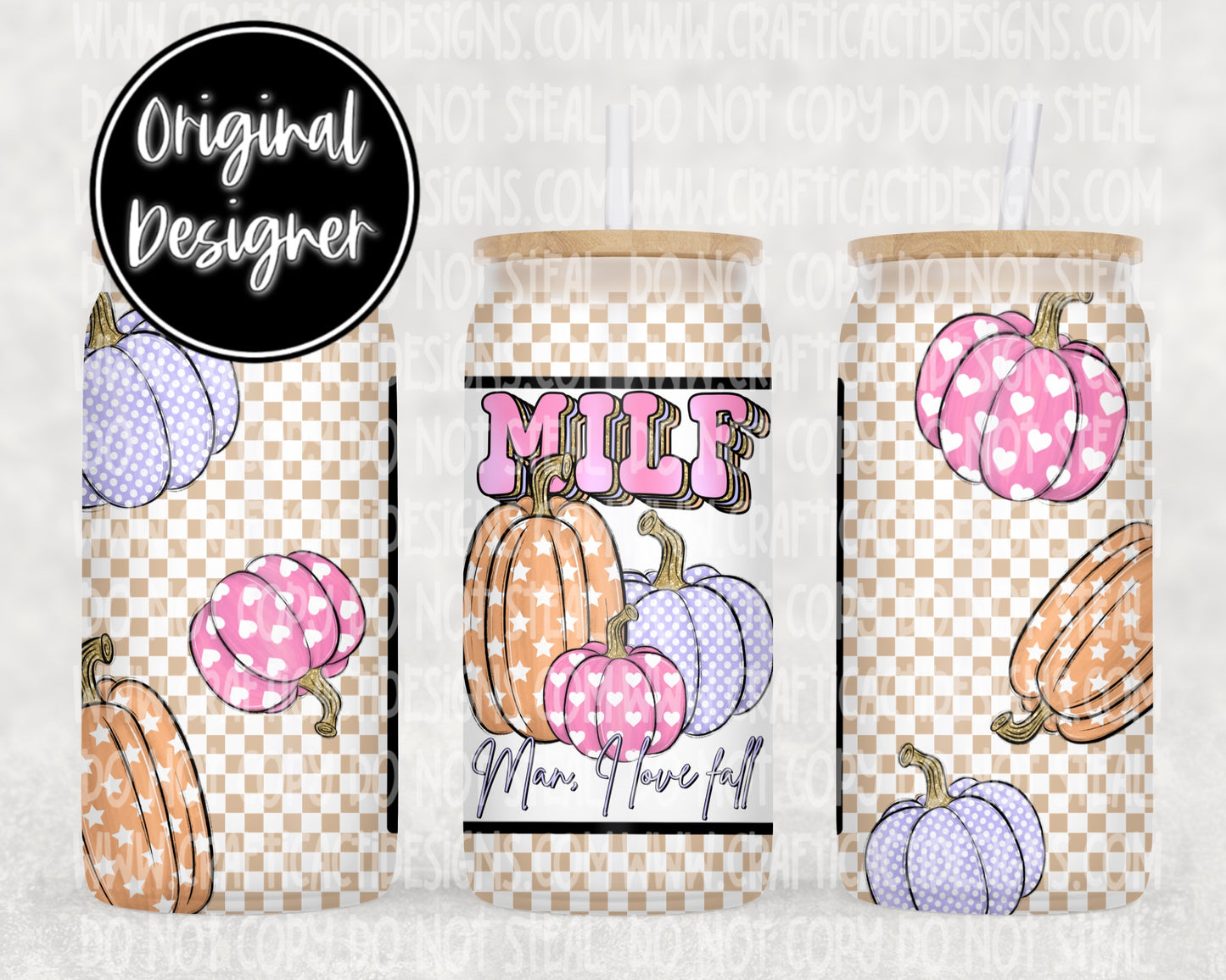 MILF 16 oz Tumbler Wrap Digital Download