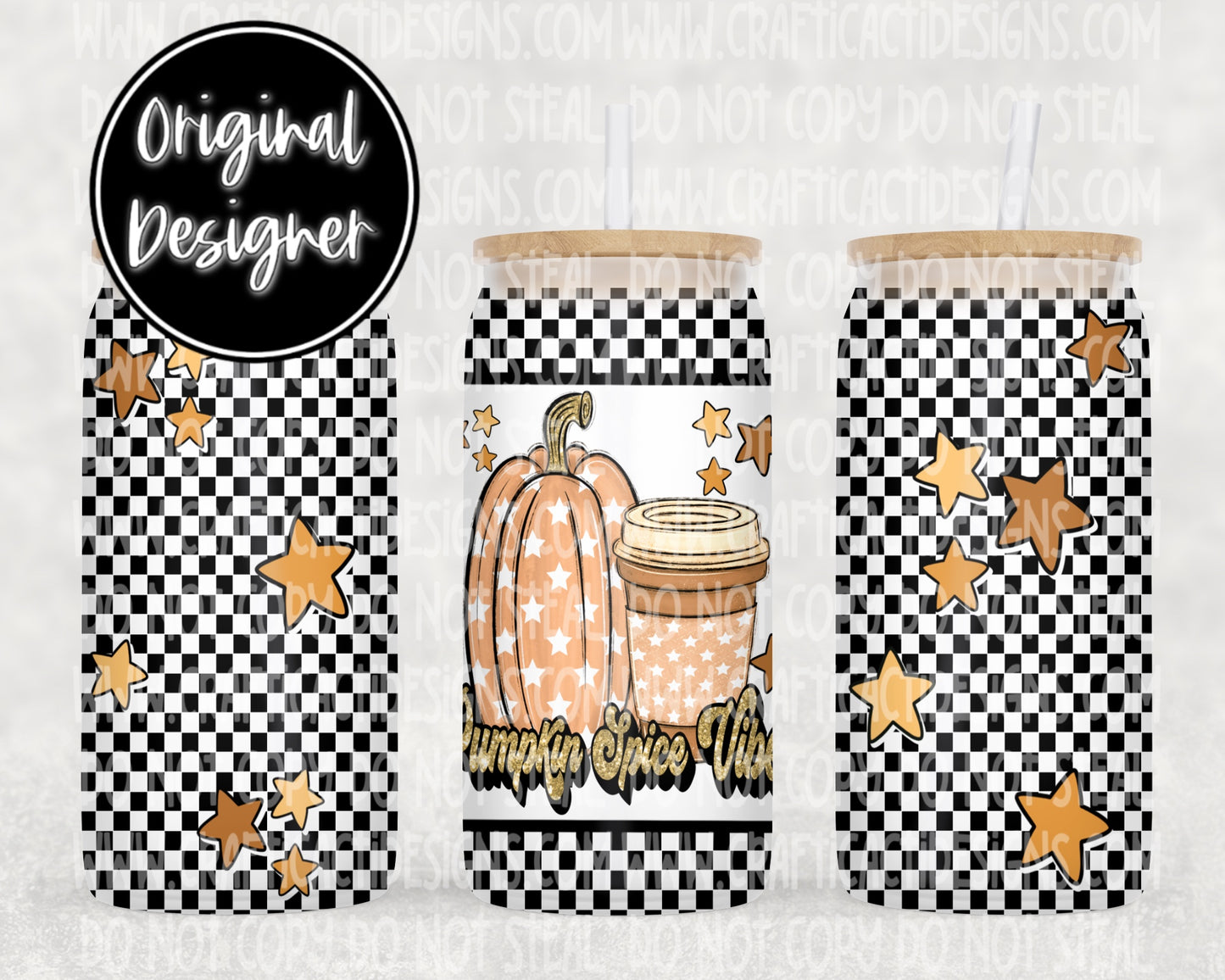 Pumpkin Spice Vibes 16 oz Tumbler Wrap Digital Download