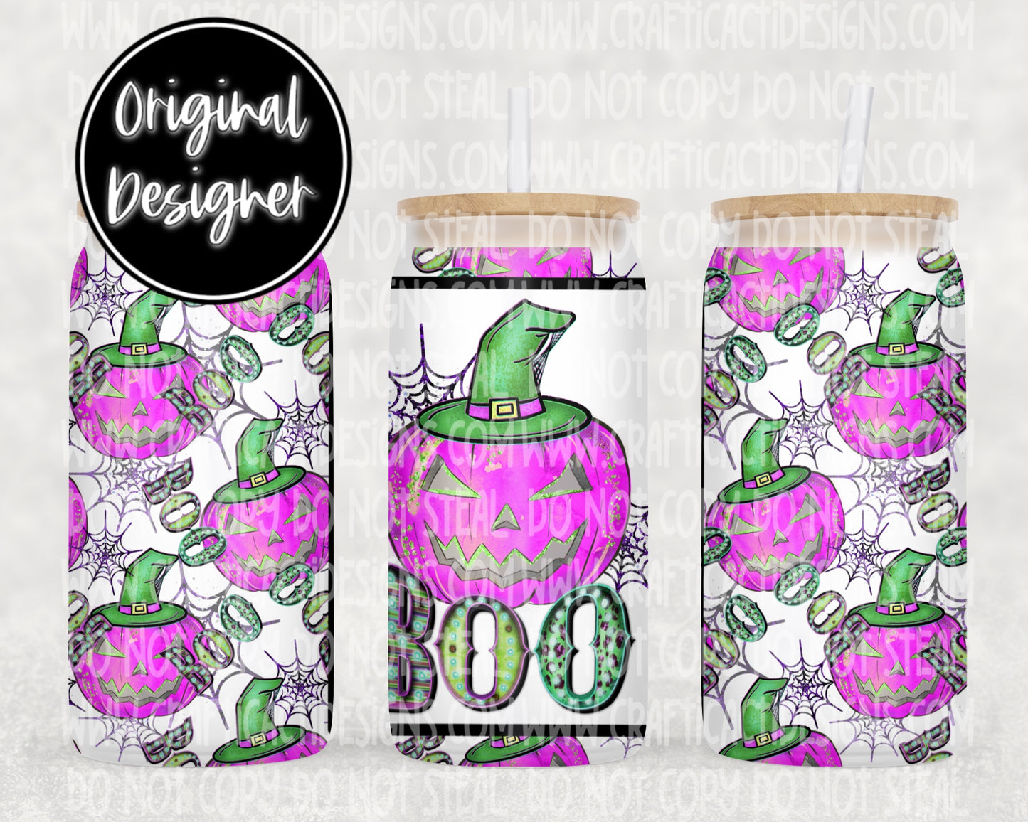 Boo 16 oz Tumbler Wrap Digital Download