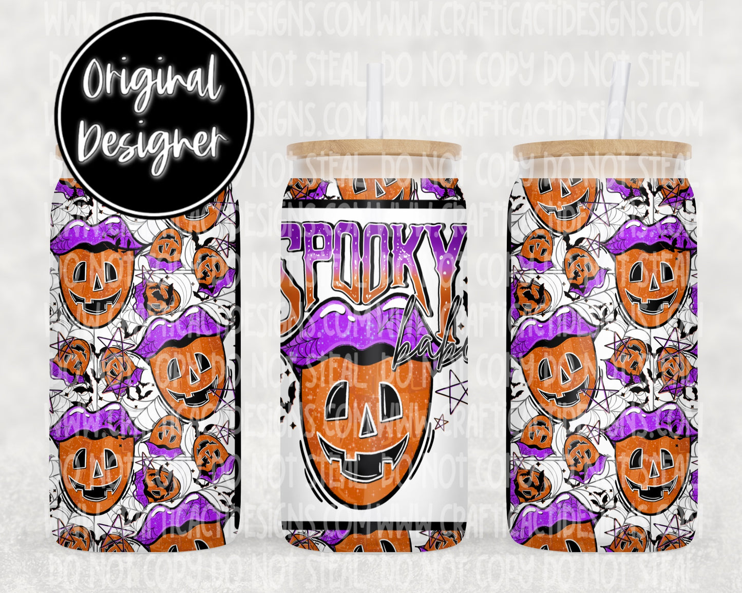 Spooky Babe 16 oz Tumbler Wrap Digital Download