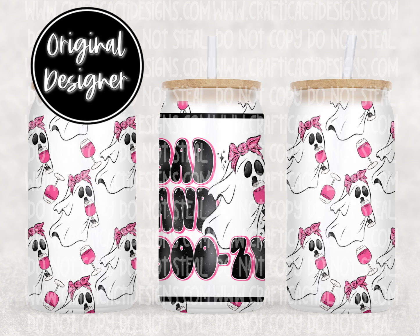 Bad And Boozy 16 oz Tumbler Wrap Digital Download