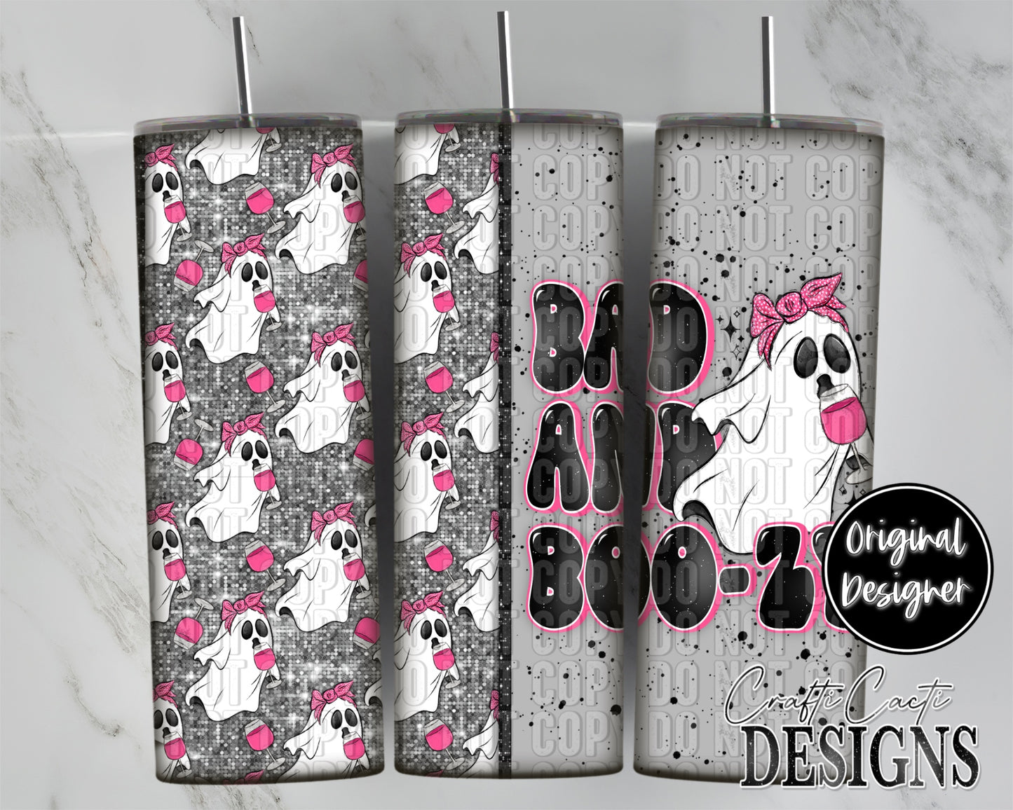 Bad And Boozy Tumbler Wrap Digital Download