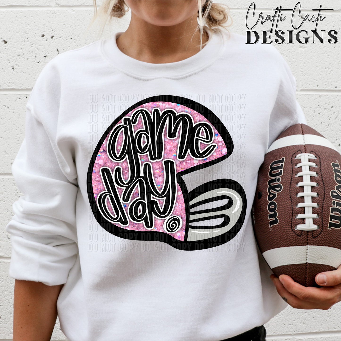 Pink Holgraphic Game Day Helmet Digital Download