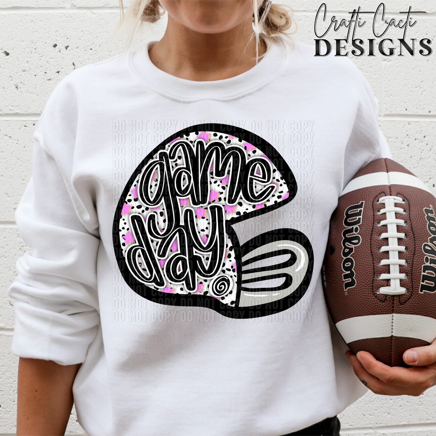 Preppy Game Day Helmet Digital Download
