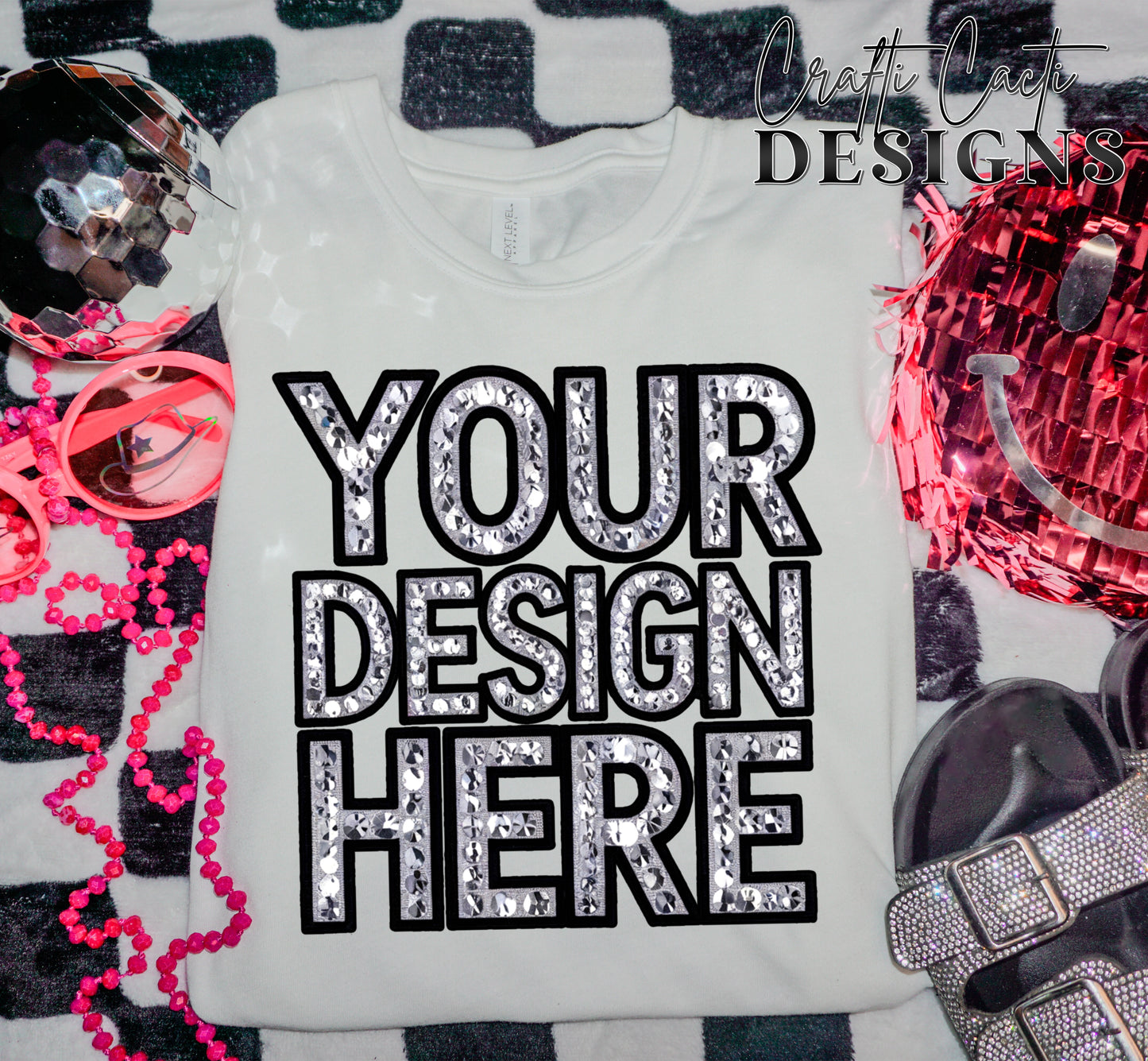 White Next Level Flat Lay Mock-up