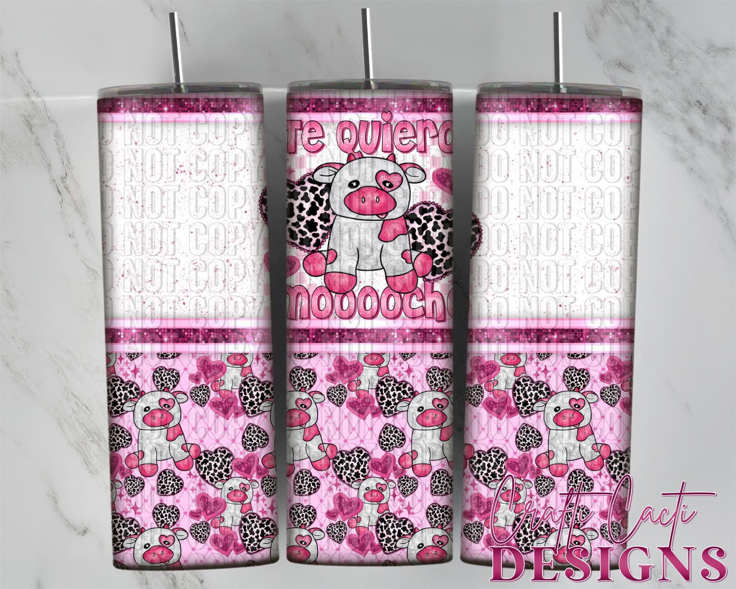 Te Quiero Moooocho Tumbler Digital Download