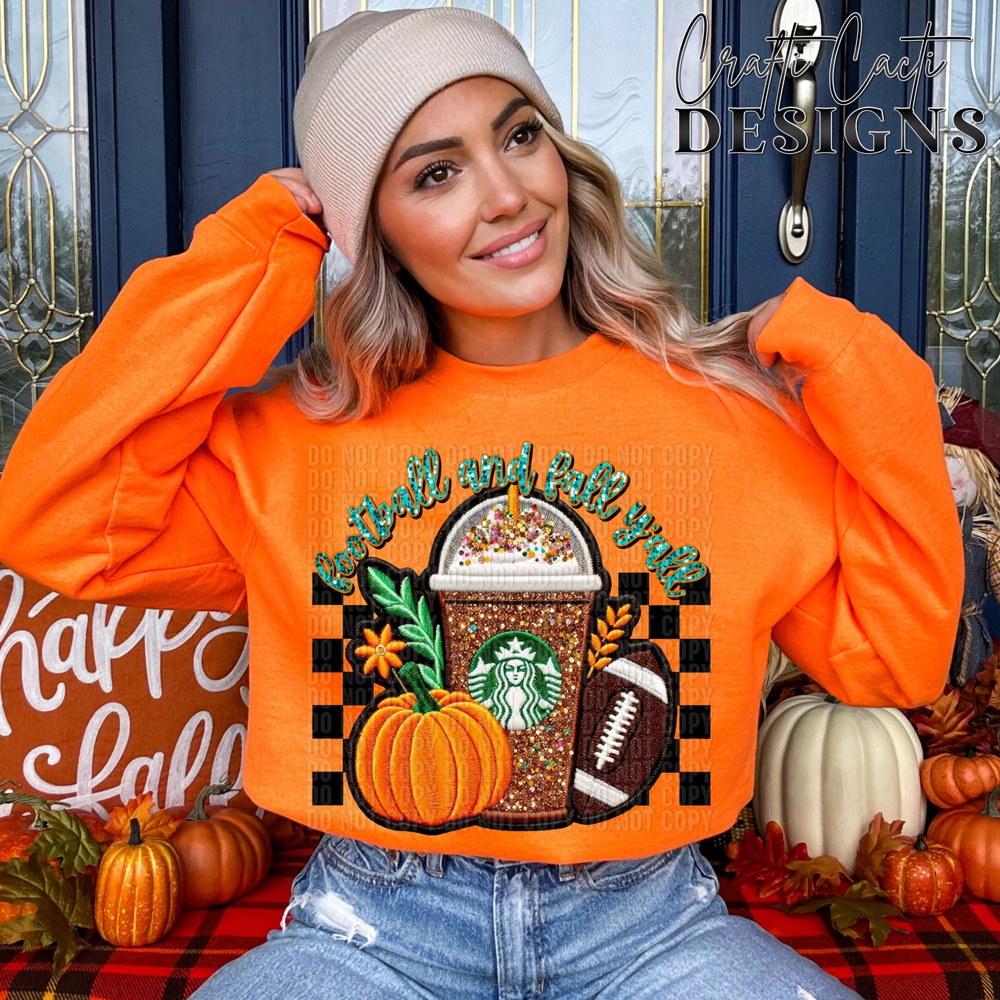 Football and Fall Y’all - Faux Embroidery - Digital Download