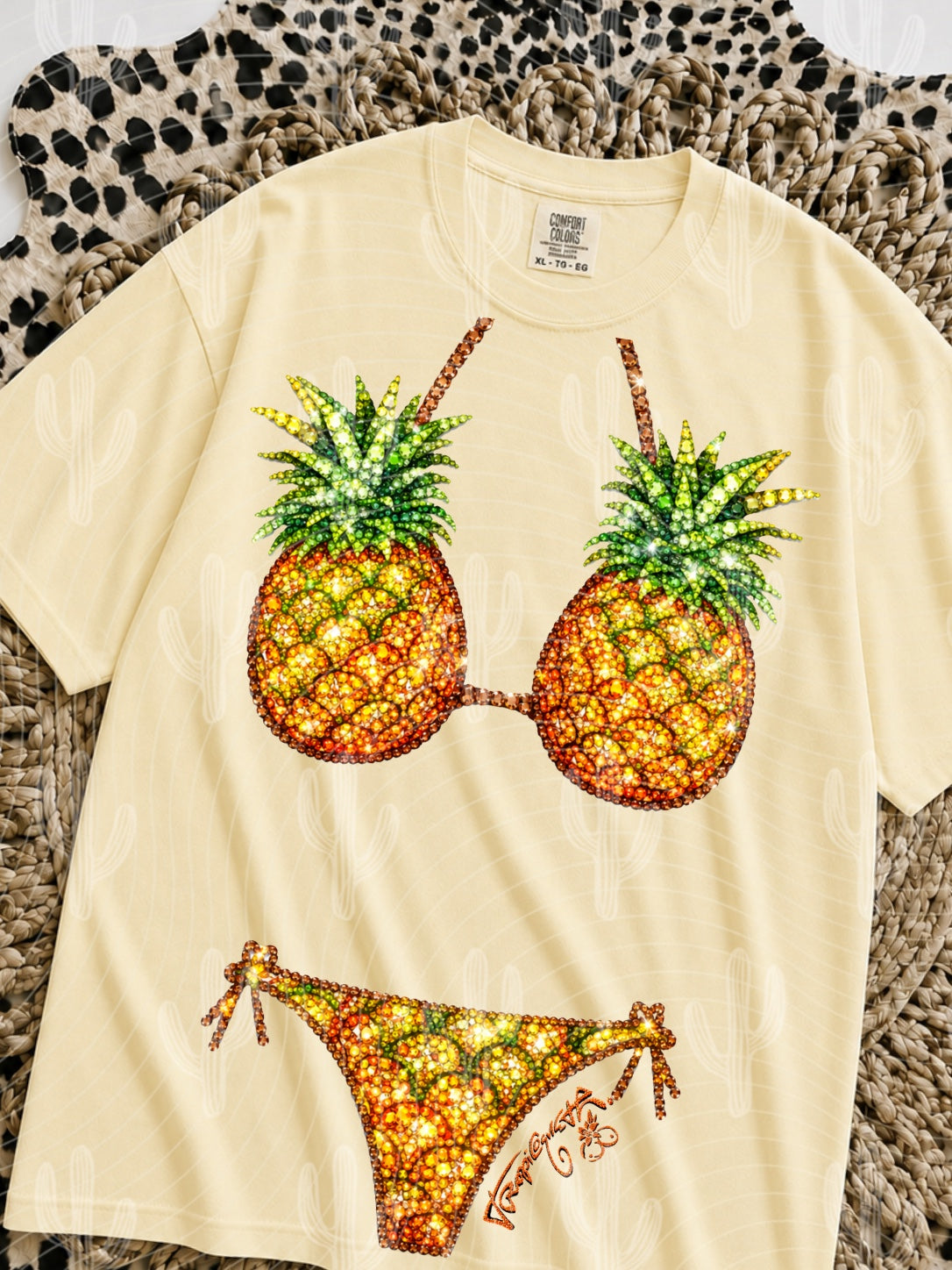KG Tropicoqueta Pineapple Bikini Faux Rhinestones - Facebook Exclusive Digital Download