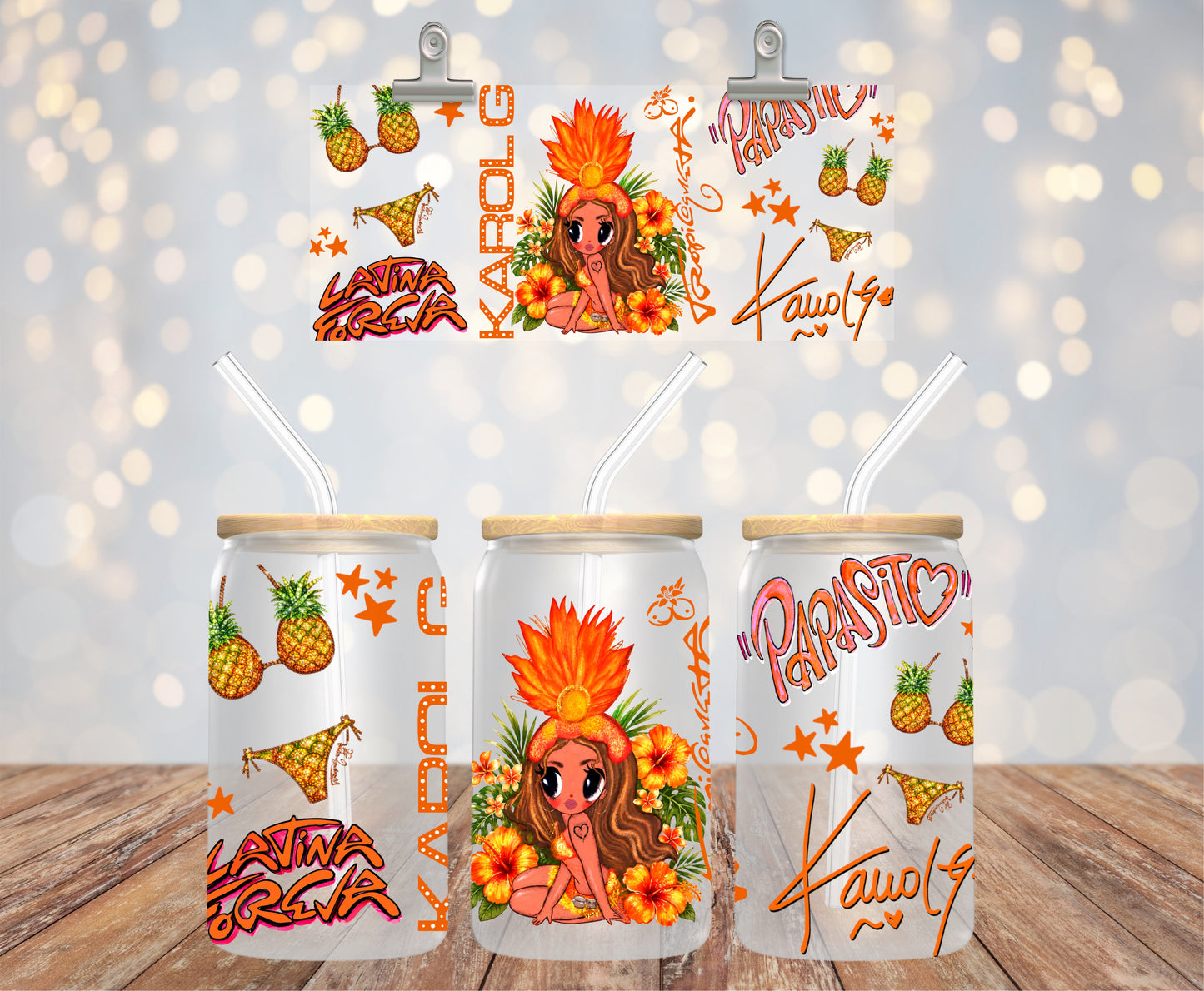 Karol G Tropicoqueta Libby Tumbler Wrap Digital Download