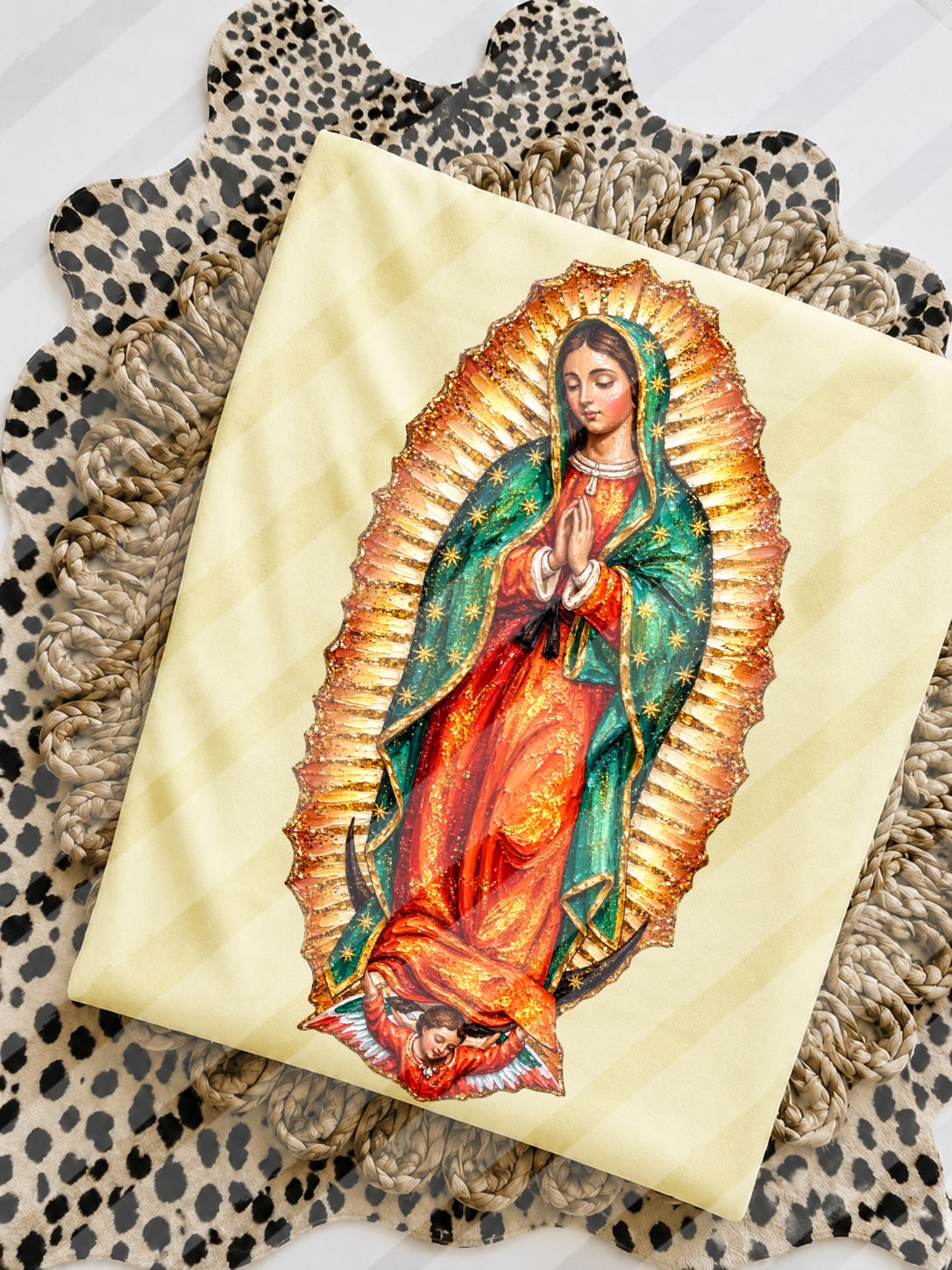 Virgin Mary Faux Paint - Hispanic - Digital Download