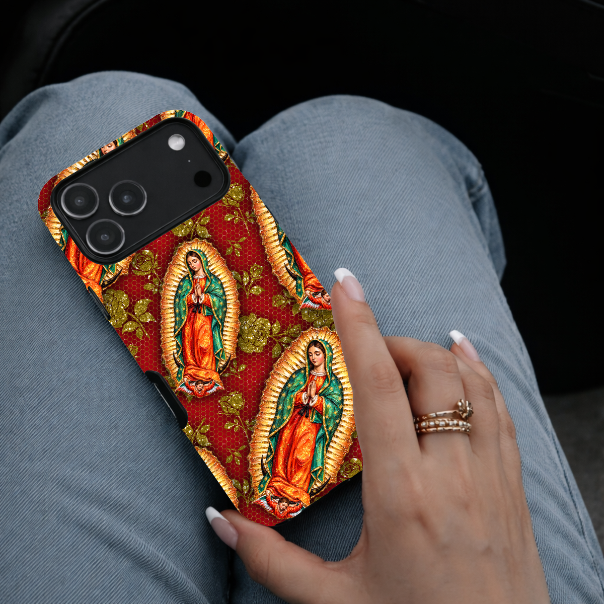 Virgin Mary Red Seamless Digital Download