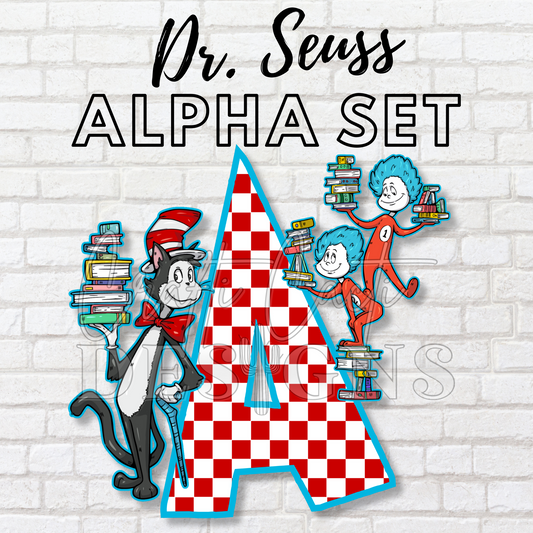 Seuss Alpha Set - Add Your Own Names - Digital Download