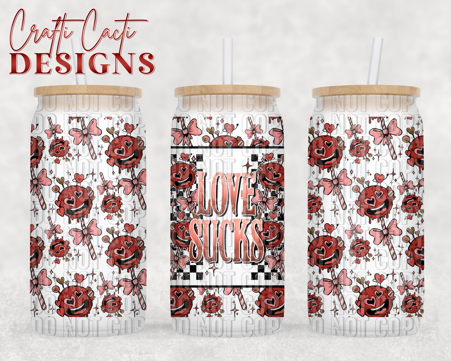Love Sucks 16 oz Tumbler Wrap Digital Download