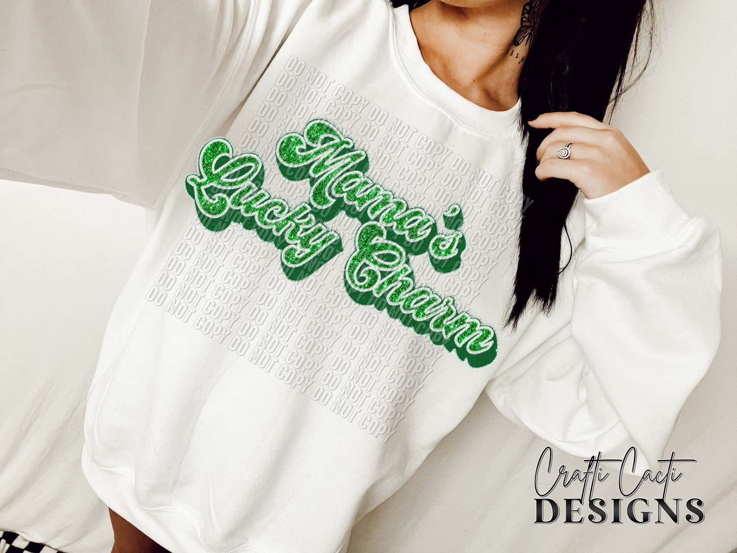 Mama’s Lucky Charm Faux Embroidery Digital Download