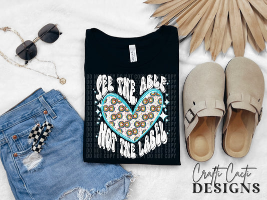See The Able - Infinity Symbol - White Font Digital Download