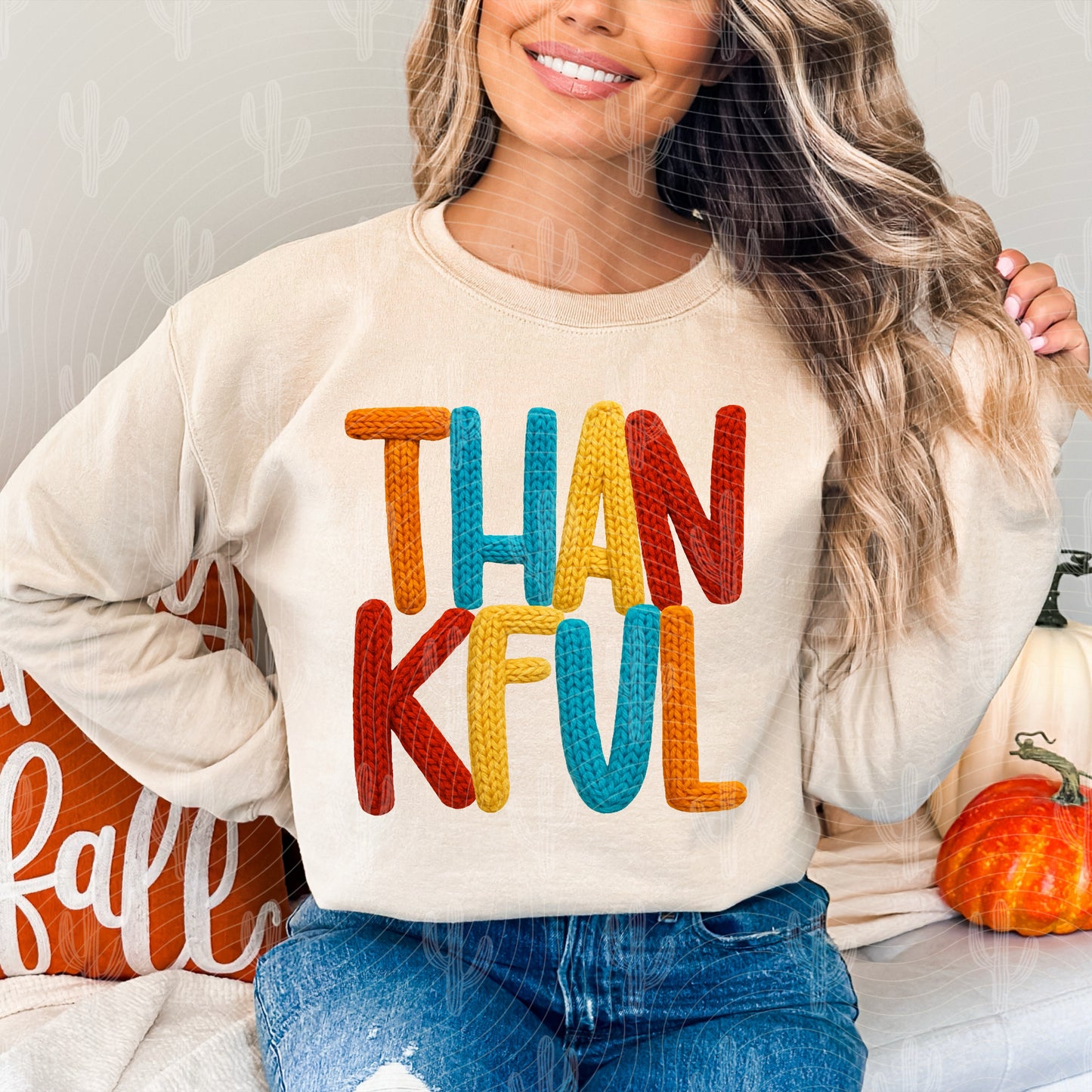 Thankful Faux Yarn Digital Download