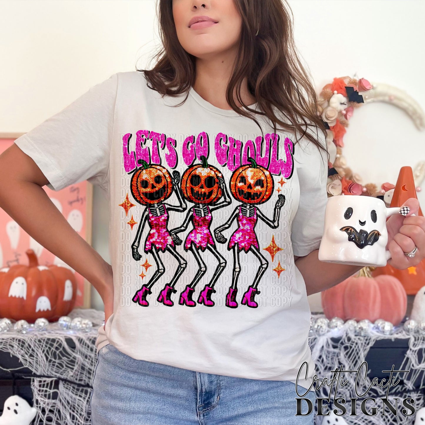 Let's Go Ghouls - Pink Font Digital Download