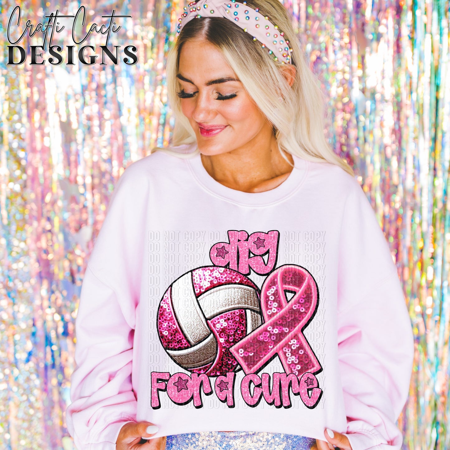 Dig for a Cure Faux Embroidery Digital Download