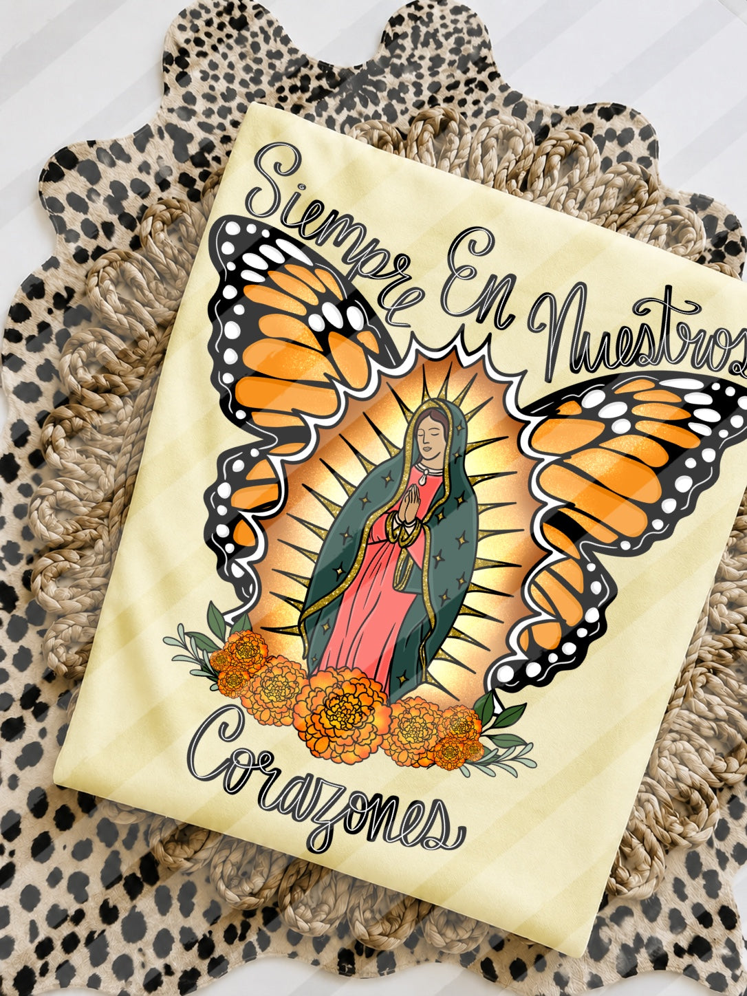 Virgin Mary Butterfly Siempre En Nuestros Corazones - Hispanic - Digital Download