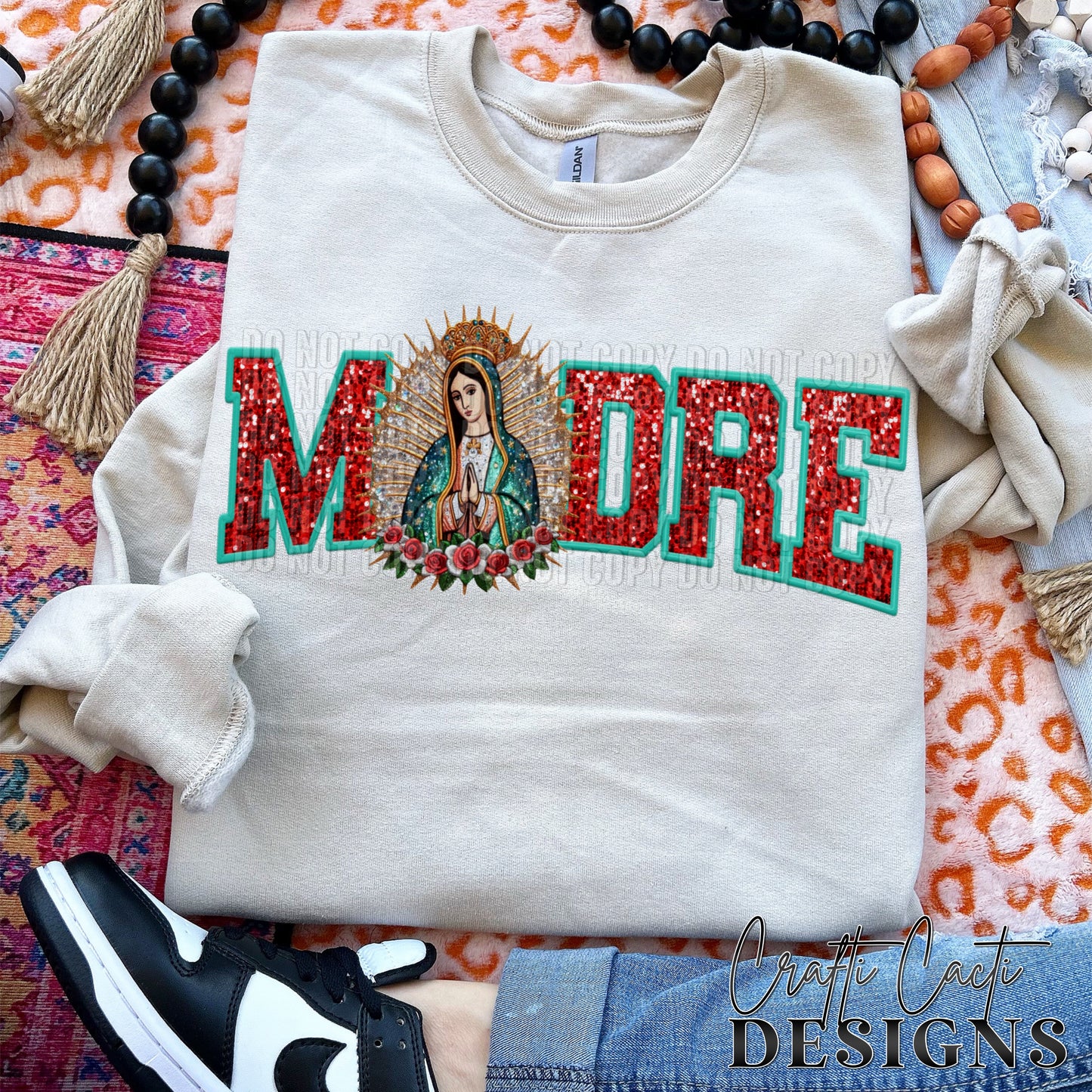 Madre Virgencita - Faux Embroidery - Digital Download