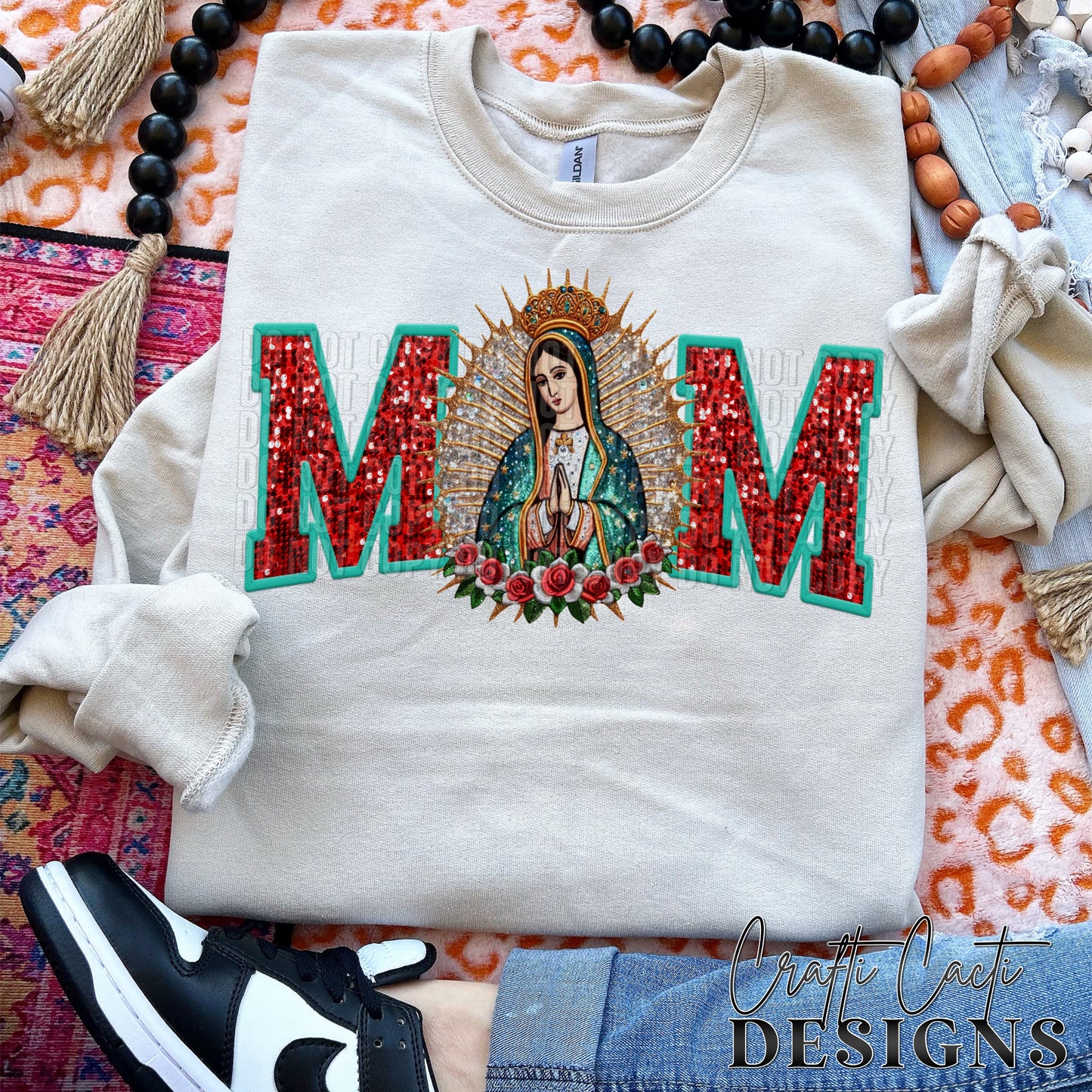 Mom Virgencita - Faux Embroidery - Digital Download