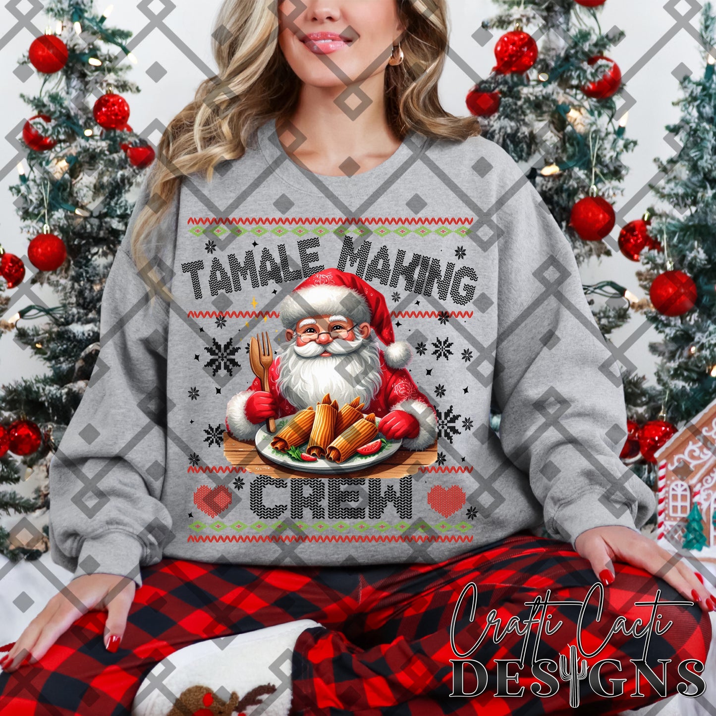 Tamale Making Crew - Hispanic - Faux Embroidery Digital Download