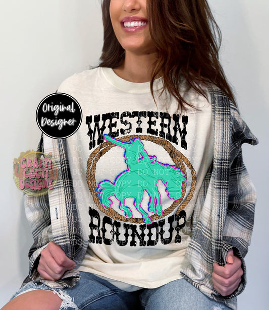 Blue Western Roundup Digital Download