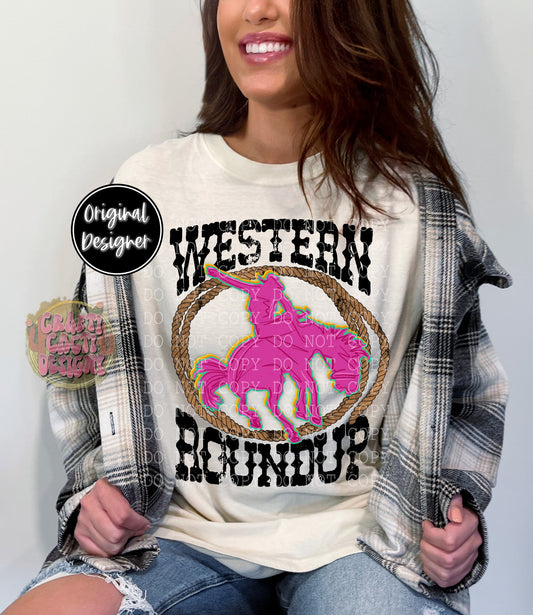 Pink Western Roundup Digital Download