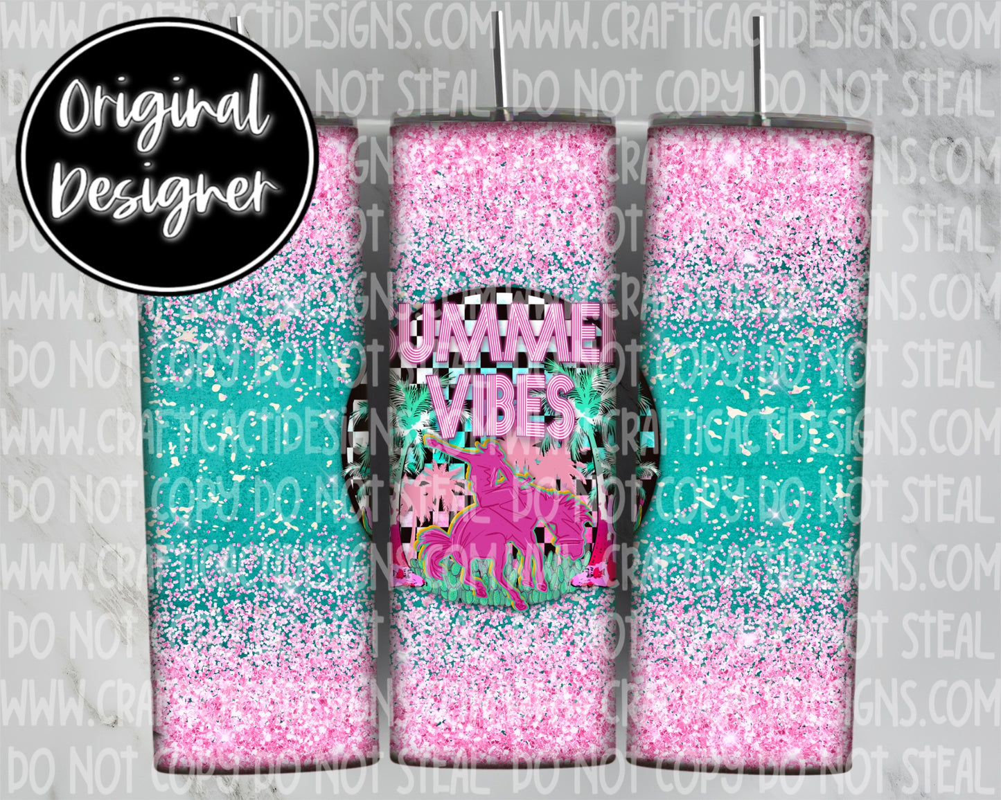 Summer Vibes Tumbler Wrap Digital Download