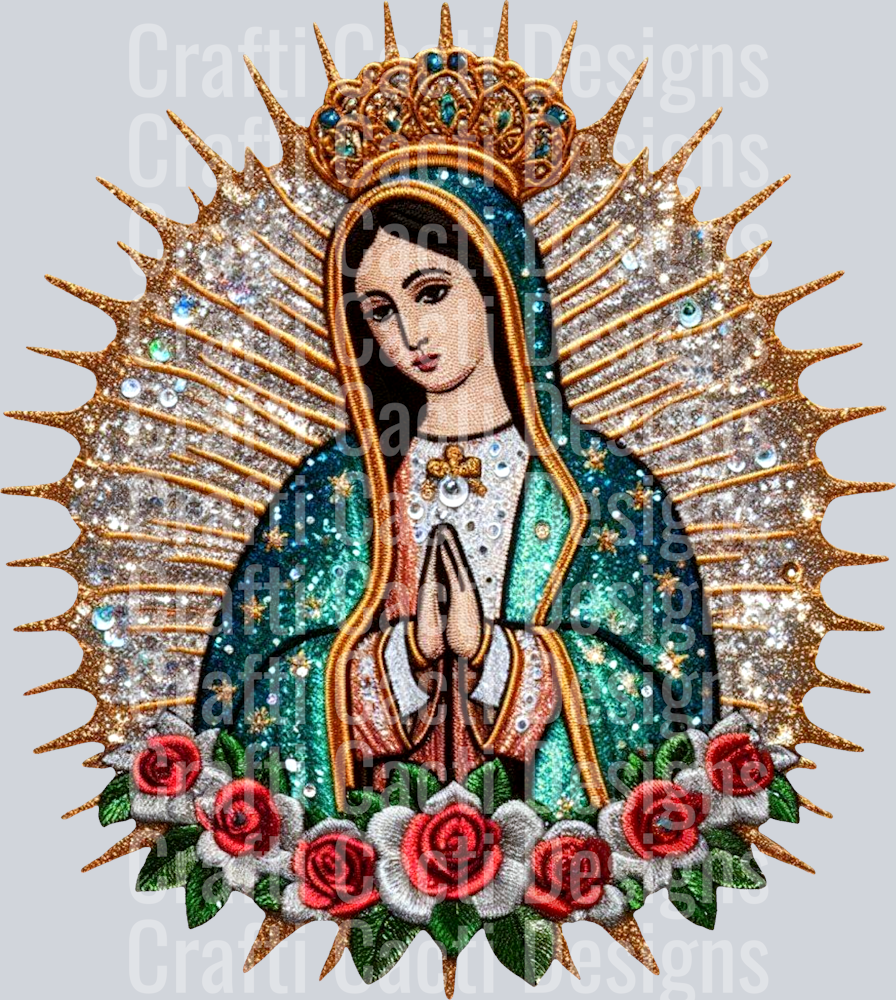 Lady Of Guadalupe Faux Embroidery