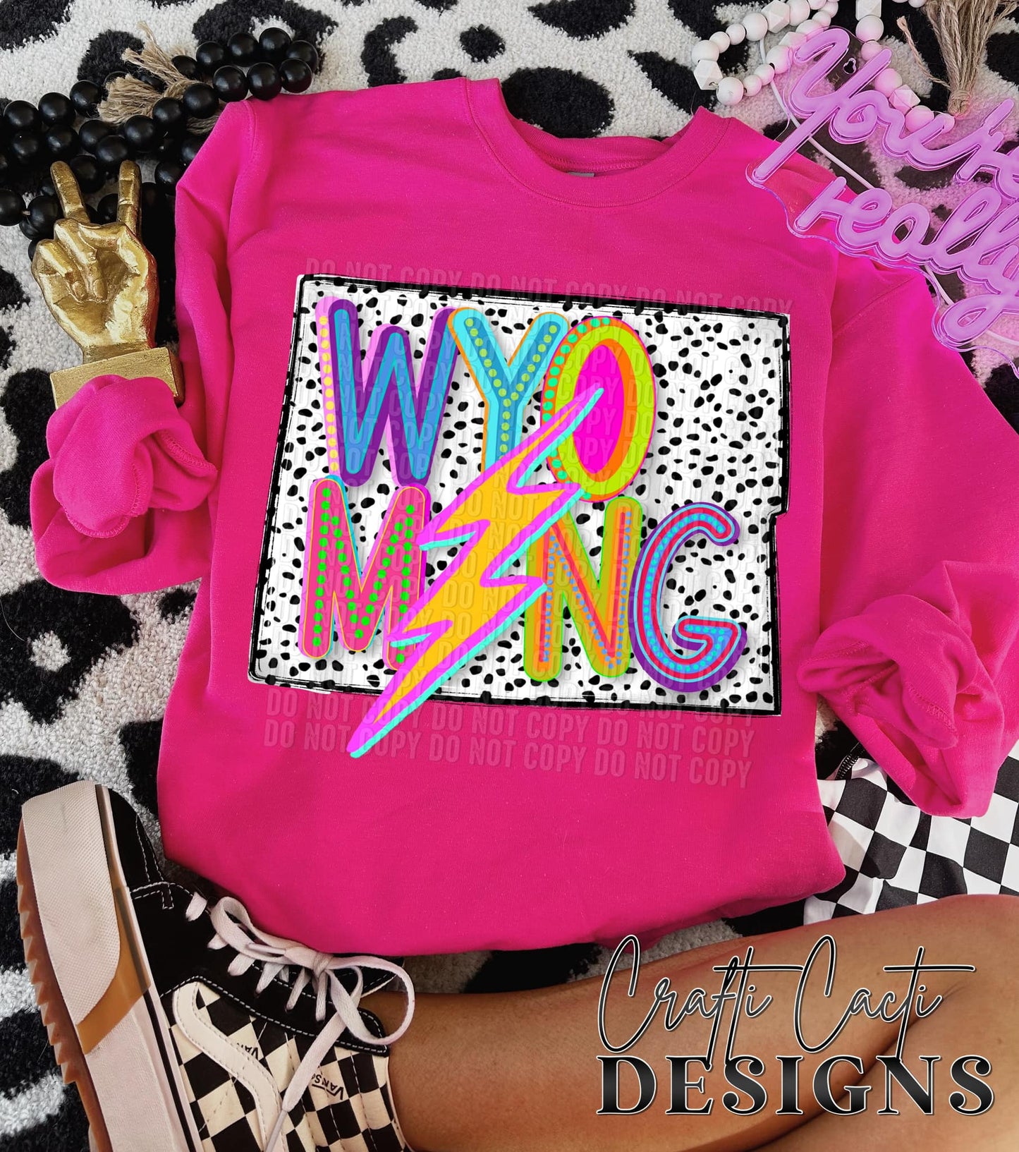Wyoming Preppy Retro Digital Download