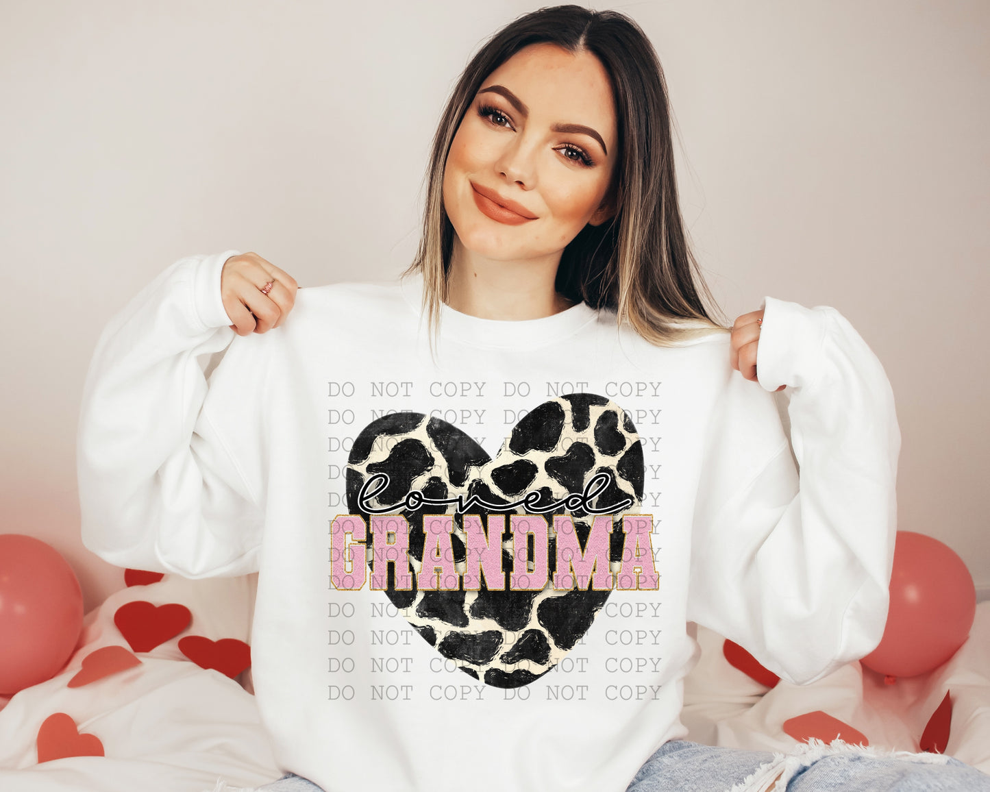 Loved Grandma - Cow Print Digital Download