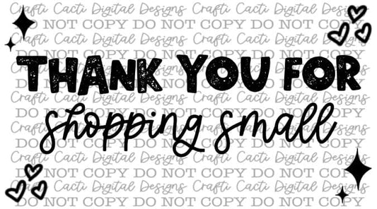 Thank You For Shopping Small Thermal Label Digital Download