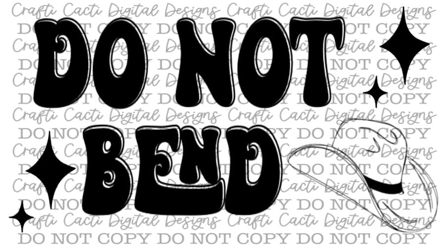 Do Not Bend Thermal Label Digital Download
