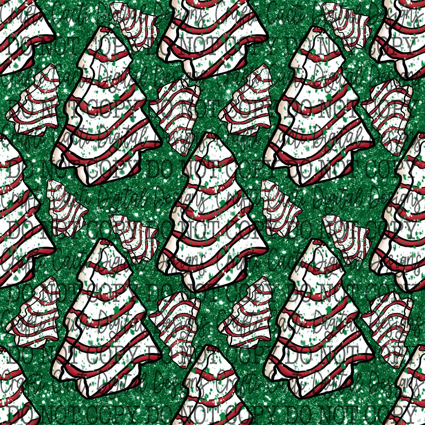 Christmas Cake Seamless Digital Download